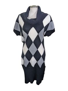 Elevate your style with this Jolie Sweater Dress in Black White Argyle 🖤 Perfect for a cozy day out or a business meeting 💼 #SweaterDress #DarkAcademia #Fashionista #WinterStyle #WomensFashion 🍂✨  #eBay #eBayStore #CowlNeck #SweaterDress #Plaid #Knit #Preppy #DarkAcademia Winter V-neck Argyle Pattern Top, Winter Argyle Knit Sweater, Black Argyle Sweater, Brown Argyle Sweater, Brown Argyle Long Sleeve Sweater, Sweater Dress Black, Black And White Plaid, Business Meeting, White Plaid