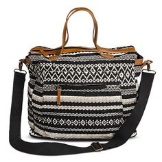 Diaper Bag Option: Women's Aztec Print Tote Handbag - Black Bohemian Handbags, Style Inspiration Spring Summer, Handbag Black, Aztec Print