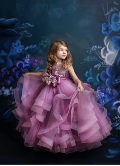 Birthday Dresses For Teens, Woman Portrait Photography, Floral Backdrops, Frocks For Kids, Backdrops Kids, Background Purple, Pink Flower Girl Dresses, Perfect Background