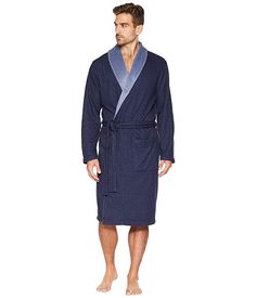 UGG Robinson Robe (Navy Heather) Men's Robe The UGGÂ Australia Robinson Robe is a go-to for relaxing weekend mornings. Relaxed-fit robe featuring lightweight jersey on the outside and soft fleece on the inside. Contrast shawl collar. Long sleeves. Self belt. Patch pockets. Above calf length. 70% polyester 30% cotton. Machine wash cold tumble dry. Imported. Measurements: Length: 49 in Product measurements were taken using size MD/LG. Please note that measureme #UGG #Apparel #Top #Robe #Navy Relaxing Weekend, Shawl Collar, Double Breasted Suit Jacket, Product Reviews, Shawl, Suit Jacket, Long Sleeves, Relaxed Fit, Australia