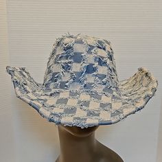 This Is Brand New. Sexy Distressed Denim Hat Perfect To Pair With Your Jean Dress Or Skirt!! Very Nice And Comfortable Fit! Hat Has A Flexible Shape. Can Bend And Shape It As You Choose To!! Fits Most Sizes Distressed Blue Hat For Summer, Trendy Distressed Summer Hat, Distressed Blue Hat For Spring, Blue Distressed Hat For Spring, Denim Cowgirl, Denim Hat, Jean Dress, Cowgirl Hat, Hat Ideas