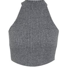 Crop Tops Shirts, High Neck Shirts, Black Tube Tops, High Neck Crop Top, Ribbed Shirt, Grey Crop Top, Cotton Crop Top, High Neck Top, High Neck Sweater