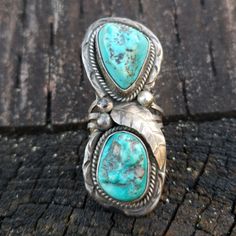 Gorgeous Sterling Silver And Turquoise Vintage Ring. Tests Positive For Sterling. No Stamp, But Older Vintage Rings Rarely Carry Them. Band Is Slightly Bent As Shown In Photo. Size 7.25. 1.75” High. 7 Rings, Vintage Navajo, Photo Size, Vintage Ring, Womens Jewelry Rings, Vintage Rings, Size 7, Stamp, Women Jewelry