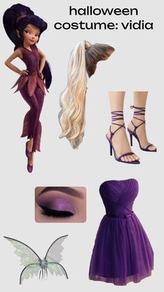 an image of halloween costumes and accessories for barbie doll dolls with text that reads,