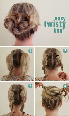 5 Minute Hairstyles, Fishtail Braid, Hair And Beauty, Long Hairstyles, Hair Color Ideas, Messy Bun