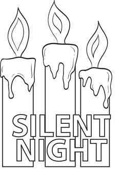 FREE Printable Silent Night Christmas Candles Coloring Page Preschool Christmas Worksheets, Candle Coloring, Cute Halloween Coloring Pages, Advent Candle, Free Christmas Coloring Pages, Christmas Activity Book, Christmas Coloring Sheets, Christmas Worksheets, Night Christmas