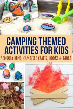 camping themed activities for kids including crafts, books and more