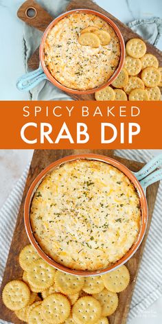 this spicy baked crab dip is the perfect appetizer to serve for your next party