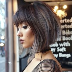 Inverted Bob With Bangs, A Line Bob With Bangs, Short Bob Haircuts With Bangs, Bob With Fringe Bangs, Haircuts 2022, Bob Haircuts With Bangs, Graduated Bob Haircuts, Inverted Bob Haircuts, Angled Bob Haircuts