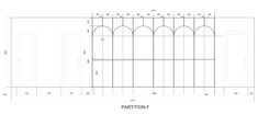 an architectural drawing of the partition