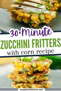 zucchini fritters with corn are the perfect appetizer for any meal