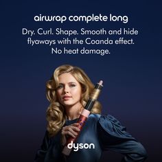 A multi-purpose styler that creates loose, bouncy waves without extreme heat damage. Bouncy Waves, Hair Dryer Accessories, Detangling Comb, Dyson Airwrap, Hair Brands, Heat Damage, Extreme Heat, No Heat, Dry Hair