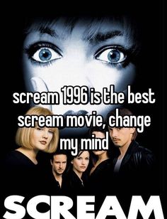 a movie poster with the words scream on it