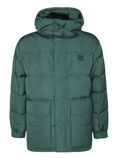 MAISON KITSUNÃ's puffer jacket blends style and functionality in the season's distinctive green hue, complete with a delicate fox embroidery, the brand's iconic symbol, for a touch of elegance.Composition: 100% Polyester Green Down Puffer Jacket For Winter, Green Down Outerwear For Streetwear, Green Puffer Outerwear For Winter, Green Down Puffer Jacket For Streetwear, Green Puffer Winter Outerwear, Green Winter Puffer Outerwear, Green Down Puffer Outerwear, Green Winter Puffer Parka, Green Down Puffer Jacket