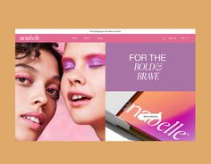 the website is designed to look like it has two women's faces painted in different colors