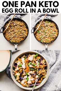 one pan keto egg roll in a bowl