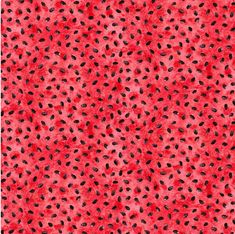 a watermelon background with black and red spots