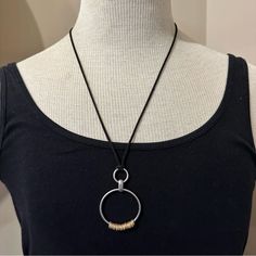 New With Tags. Black Cord Chain Measures 23” With 3” Extender. Two-Tone Pendant. Really Nice ! Check Out Other Items In My Closet! Over 3,000 Items- Mostly Jewelry ( But Not All)! Bundle For The Best Discount! ( 20% Off For 2 Or More Items). Smoke Free / Pet Friendly Home. Questions? Leave A Comment Below! Inv Note :J9315 Everyday Black Metal Necklace, Black Necklace With Adjustable Chain For Everyday Use, Nickel-free Black Necklace For Everyday, Everyday Nickel-free Black Necklace, Everyday Black Nickel-free Necklaces, Everyday Black Nickel-free Necklace, Everyday Nickel Free Metal Necklace, Nickel-free Necklaces For Everyday Use, Nickel-free Black Necklace