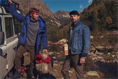 On the move, Tobias Lewis and Vince Dickson wear Mango Man. Zara Lookbook, Stylish Men Outfits, Multibrand Store, Mountain Man Style, Bandana Men, Man Cold, Bandanas Men, Cold Mountain, Women Seeking Men