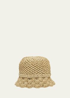 Get free shipping on Valentino Garden Crochet Raffia Bucket Hat With V-Logo at Bergdorf Goodman. Shop the latest luxury fashions from top designers. Raffia Bucket Hat, Garden Crochet, Bucket Hat White, Crochet Hat For Women, Vintage Bucket, Crochet Bucket, Crochet Bucket Hat, Monogram Logo, Bergdorf Goodman