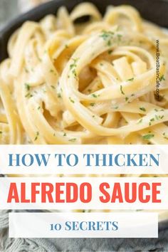 how to thicken alfredo sauce in 10 minutes