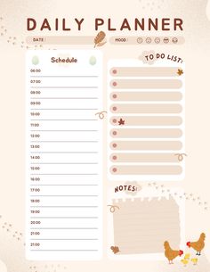 Cute Daily Planner Template, Notebook Printables, Daily Planner Ideas, Autumn Template, Cute Weekly Planner, Cute Planners, Good Notes Templates, Bullet Journal Daily