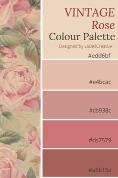 the color palette for vintage rose