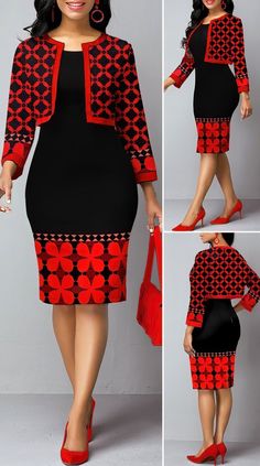 Official Dresses For Work, Official Dresses, Cardigan Dress, African Fashion Women Clothing