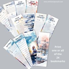 watercolor clipart bookmarks reading challenges 100 Book Challenge, Bookmark Watercolor, Digital Bookmark, Read A Thon, Bookmark Printable, Reading Bookmarks, Printable Bookmarks, Watercolor Bookmarks, Watercolor Pictures