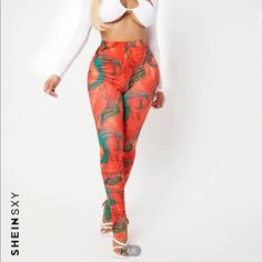 Multicolored Tights From Shein Tag Still On Them.. Long Polyester:95% Elastase:5% Pink Two Piece Set, Sweat Belt, Leather Tank Top, California Hoodie, Orange Bodysuit, Business Casual Top, Tank Top Skirt, Backless Halter Top, Pink Two Piece