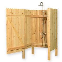 Rinse The Picket Outdoor Shower The Picket Shower by Rinse is the perfect addition to your backyard or vacation home retreat. Built of rough-sawn cedar, the Picket Shower is naturally resistant to the elements. All components are pre-built at the factory, and this free-standing shower can be assembled by two people in less than an hour. Providing complete privacy while showering, the Rustic Shower includes a factory-mounted shower fixture that is fabricated from stainless steel. The shower fixtu Swimming Pool Backyard, Overhead Shower Head, Home Retreat, Standing Shower, Outdoor Showers, Rustic Shower, Cedar Boards, Pool Backyard, Shower Fixtures