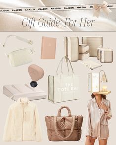 an image of a woman's gift guide for her purses and handbags