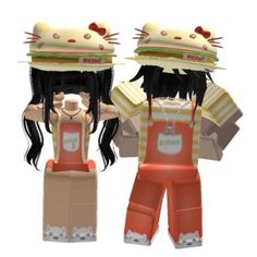 two paper dolls with hats on their heads