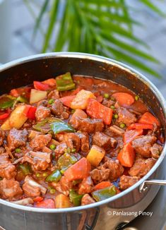 Pork ribs caldereta is a type of Filipino stew wherein pork rib tips are stewed in a tomato based sauce. This is typically cooked with potatoes and carrots along with other vegetables.
The post Pork Ribs Caldereta appeared first on Panlasang Pinoy.