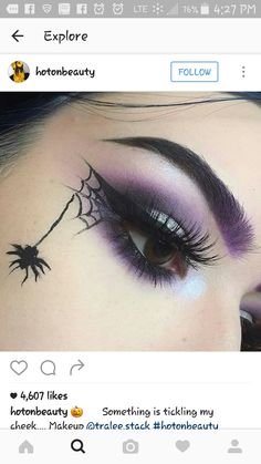 Maquillage Halloween Simple, Spider Makeup, Halloween Makeup Witch, Halloweenský Makeup, Halloween Make-up Looks, Holloween Makeup, Cute Halloween Makeup, Halloween Makeup Pretty, Witch Makeup