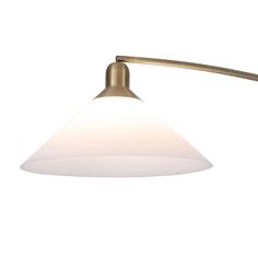 a light that is on the side of a white wall mounted ceiling fixture with a long arm