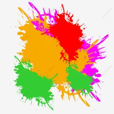 colorful paint splattered on white background, color, splash png and psd