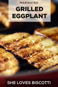 Eggplant on a grill. Eggplant Steak, Grilled Eggplant Recipes, Italian Recipes Traditional, Italian Recipes Easy, Italian Soup