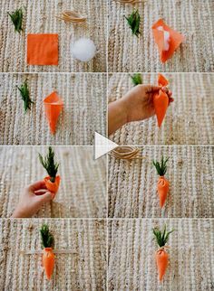 how to make an origami carrot