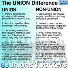 a poster with the words union and non - union