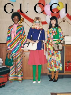 Vintage Gucci Ads, Anni 60 Aesthetic, Gucci Inspired Outfit Women, Gucci Portrait, Themed Party Outfits, Gucci Aesthetic, Pietro Lombardi, 70s Mode, Gucci Clothes