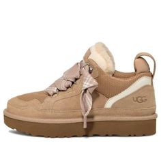 (WMNS) UGG Lowmel 'Sand' 1144032-SAN - KICKS CREW Ugg Sneakers, Pretty Sneakers, Ugg Neumel, Adidas Models, Nike Models, Sneakers Looks, Cute Nike Shoes, Cute Nikes, Girly Shoes