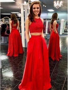 Wedding Dress Pockets, Elegant Prom Dress, Gold Prom Dresses, Red Prom Dresses, Prom Dresses With Pockets, Satin Evening Dresses, Dress Pockets, Elegant Prom, Prom Dresses For Teens