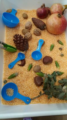 a tray filled with different types of food