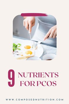 In this post you’ll learn about the 9 nutrients for PCOS! Learning about these nutrients is one way to improve your hormone balance, reduce symptoms, and boost fertility. Find more PCOS hormone tips and natural remedies at composednutrition.com. Fertility Remedies, Hormone Balancing Supplements, Foods To Balance Hormones, Insulin Sensitivity, Irregular Periods