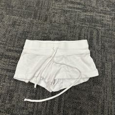 These Shorts Are In Brand New Condition! Maybe Worn Once Or Twice. No Defects. I Accept Offers! Basic White Bottoms With Built-in Shorts, White Basic Bottoms With Built-in Shorts, Basic White Shorts For Loungewear, White Stretch Bottoms With Drawstring, Fitted Cotton Pajama Shorts With Short Inseam, Fitted Cotton Pajama Shorts With Elastic Waistband, Stretch Short Bottoms With Drawstring, White Drawstring Bottoms For Daywear, Casual Bottoms With Built-in Shorts For Daywear