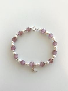 🌷Soft and sweet vibe, original and unique design 🌷Comfortable for everyday wear 🌷Easily Adjustable ✨Bracelet measures approximately 6.3 inches(16cm) long, extended chain options (we'll add it for you): 1) 1 inch (2.5cm) 2) 2 inches (5cm) 🚚FREE SHIPPING on US order over $35!! 🚚FREE SHIPPING on non-US order over $100 with code "FREESP"!! 🤎 This listing is for 1 piece 100% handmade bracelet 🥰 You might find similar style you like: https://www.etsy.com/shop/MoongemCreation?section_id=50863894 Classy Beaded Bracelets, Cat Eye Bracelet, Best Friend Bracelet, Friend Bracelet, Cats Eye Stone, Friend Bracelets, Beaded Crafts, Eye Bracelet, Silver Moon