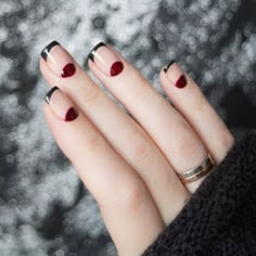 Winter Nail Art Ideas, Goth Nails, Short Nails Art, Short Nail, Winter Nail Art, Winter Nail, Short Nail Designs