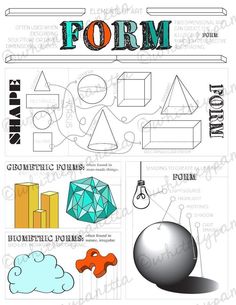 the form worksheet is shown with different shapes and sizes