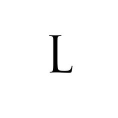 a black and white photo of the letter l